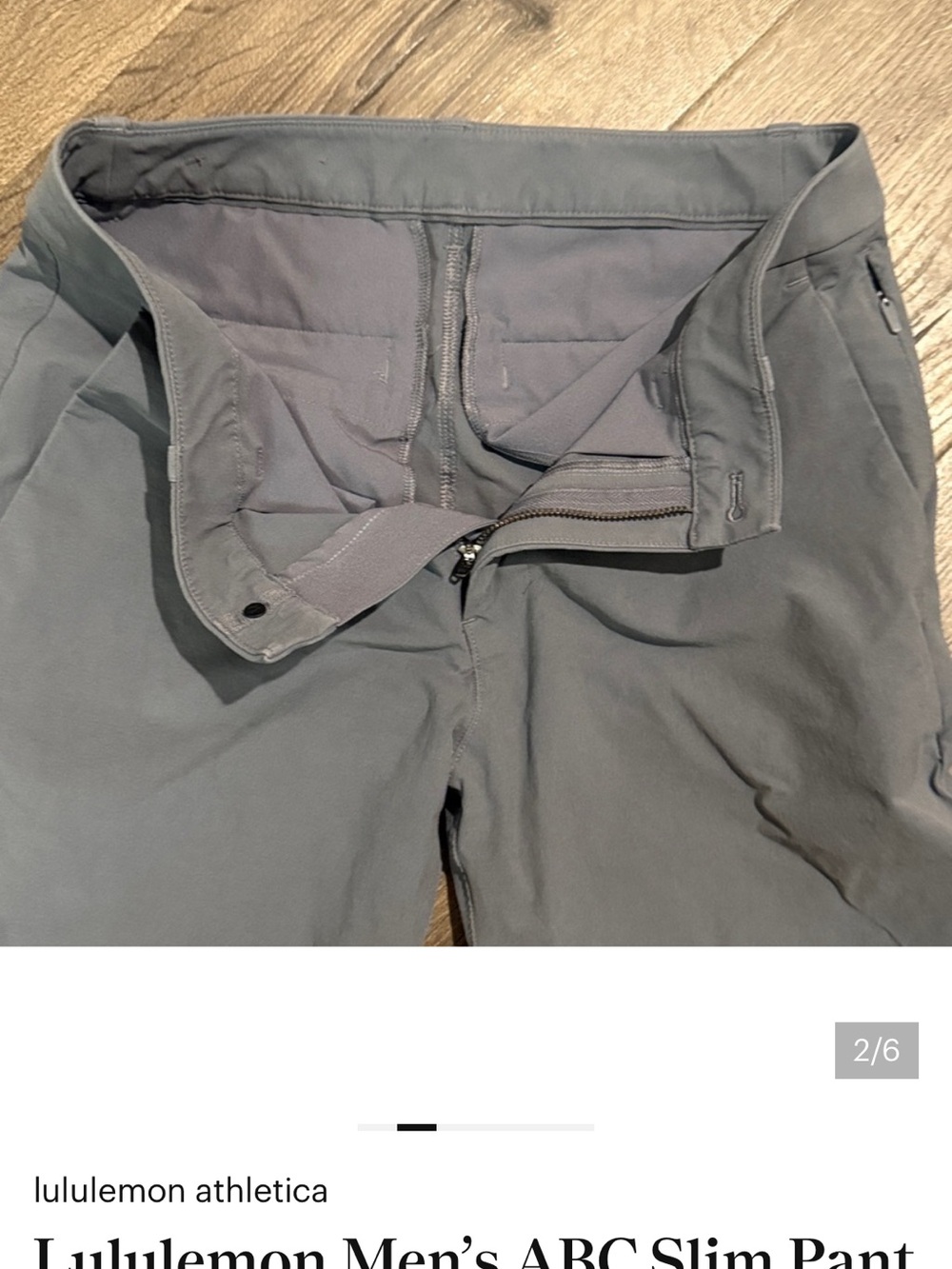 lululemon athletica Men's Chino-Style Performance Pants in Charcoal Gray